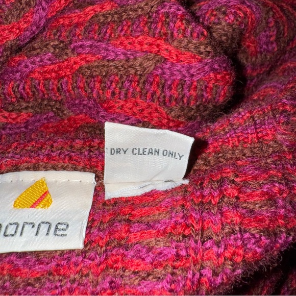 Liz Claiborne Vintage 100% Wool Cable Knit Cardigan, Petite L, Bold Retro - Picture 13 of 13